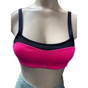 Brand New Victoria Sport X Women's Size 32A Pink Black Sample Bra No Underwire